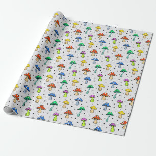 Colourful Mushroom Pattern Wrapping Paper