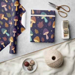 Colourful Mushroom Wrapping Paper – Fall Gift Wrap