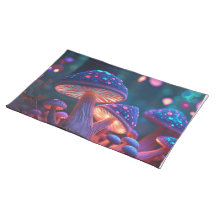 Colourful Mushrooms Design Kitchen Dining Placemat
