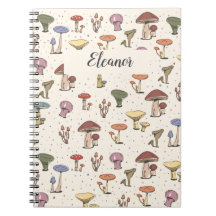 Colourful Mushrooms Doodle Pattern - Customizable