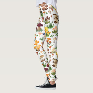 Colourful Mushrooms Leggings