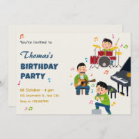 Colourful music band performing birthday
