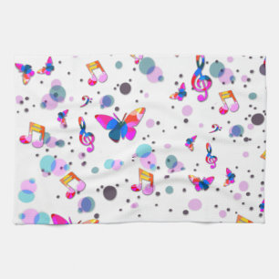 Colourful Music Design Kitchen Towel