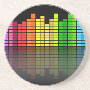 Colourful Music Equalizer w/Reflection, Cool Coaster