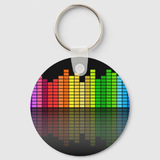 Colourful Music Equalizer w/Reflection, Cool Keychain
