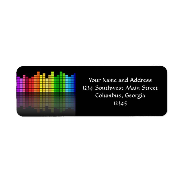 Colourful Music Equalizer w/Reflection, Cool Techn (Front)