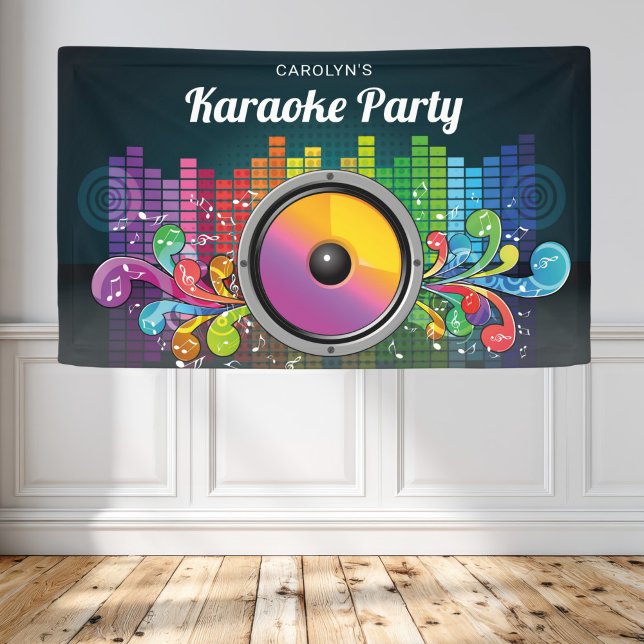 Colourful Music Karaoke Birthday Party Banner (Creator Uploaded)