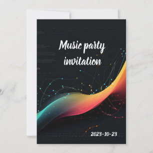 colourful music melody invitation