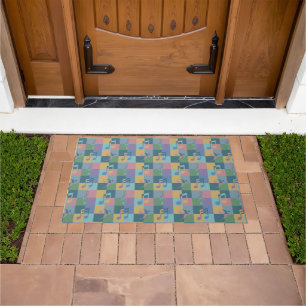 Colourful Music Notation Symbols Abstract Art Doormat