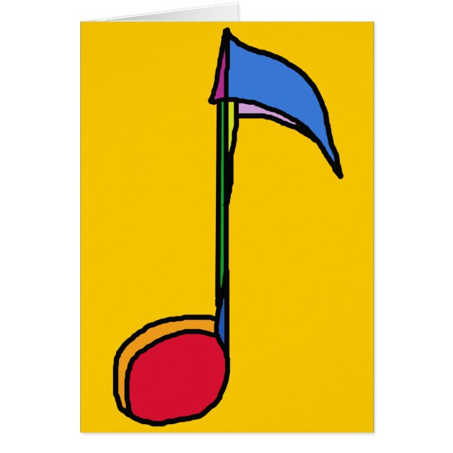 colourful music note (Front)