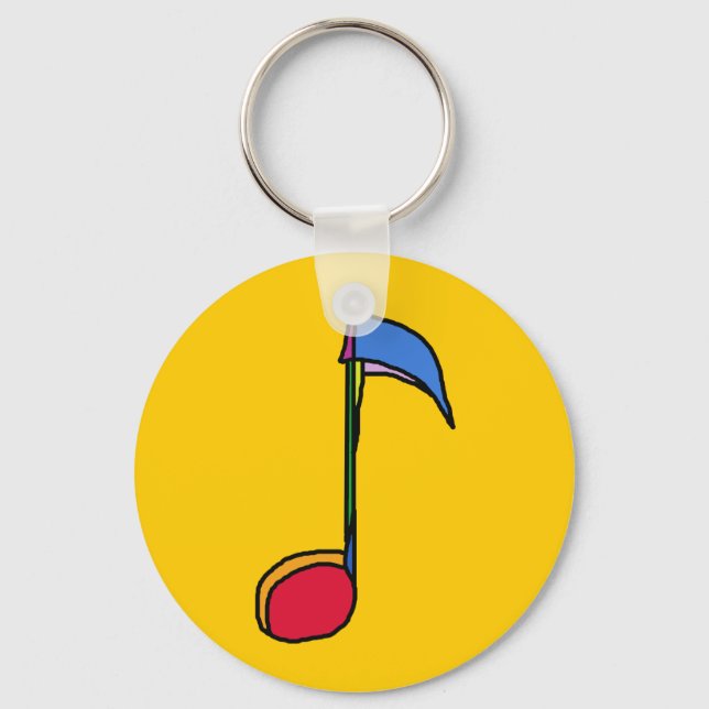 colourful music note keychain (Front)