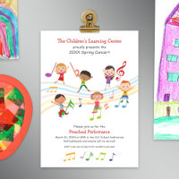 Colourful Music Notes Children School Music Concer