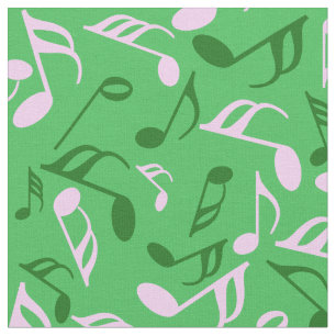 Colourful Music Notes  Fabric