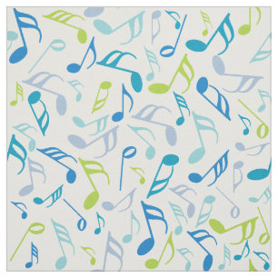 Colourful Music Notes Fabric