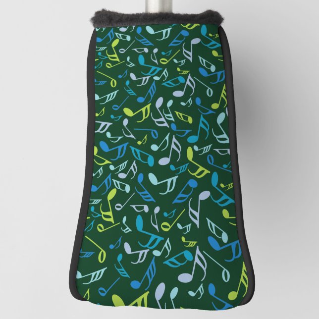 Colourful Music Notes  Golf Head Cover (Rotate 90)