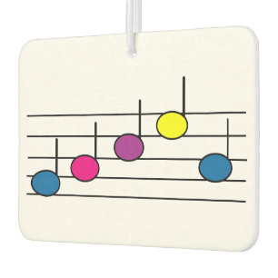 Colourful Music Notes Music Lover Pattern Air Freshener