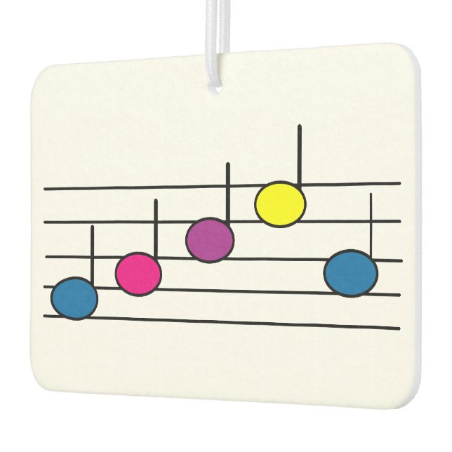 Colourful Music Notes Music Lover Pattern  Air Freshener (Left)