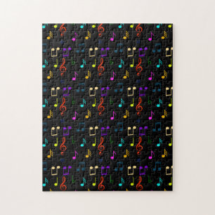 Colourful Music Notes Musician Musical Note Art Jigsaw Puzzle