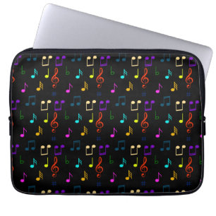 Colourful Music Notes Musician Musical Note Art Laptop Sleeve
