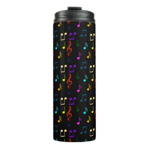 Colourful Music Notes Musician Musical Note Art Thermal Tumbler