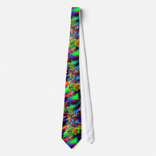 colourful music notes neon bright background tie