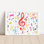 Colourful Music Notes Poster<br><div class="desc">Colourful Music Notes 11" x 8.5",  Value Poster Paper (Matte)</div>