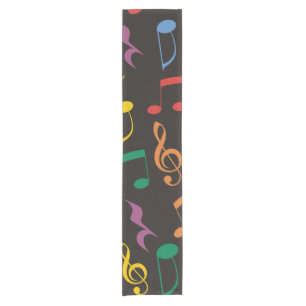 Colourful Music Notes Short Table Runner