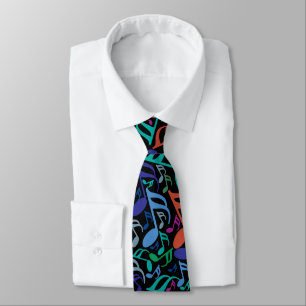Colourful Music Notes Tie