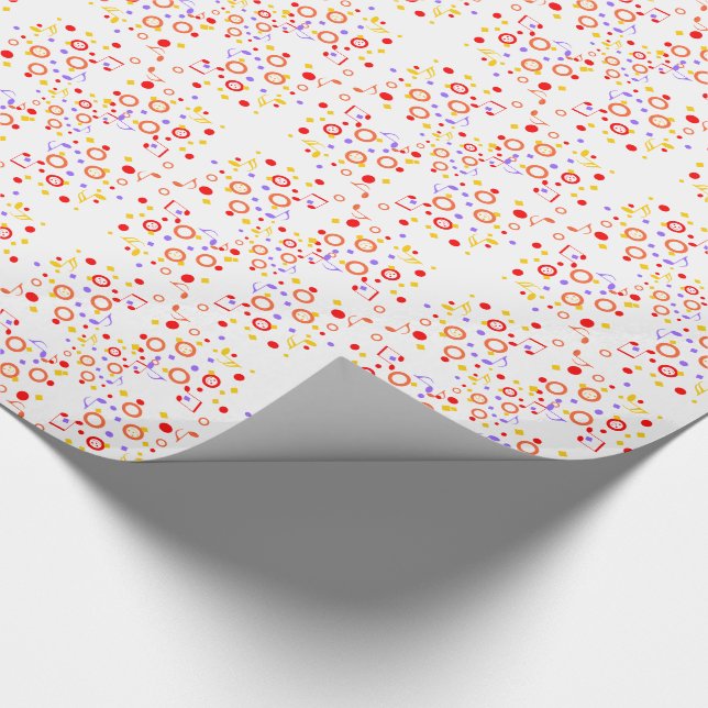 Colourful Music Notes Wrapping Paper (Corner)