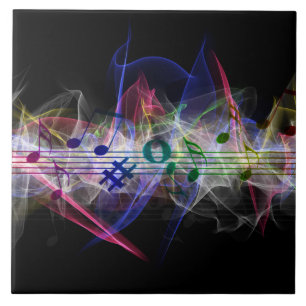 Colourful Music Style Tile