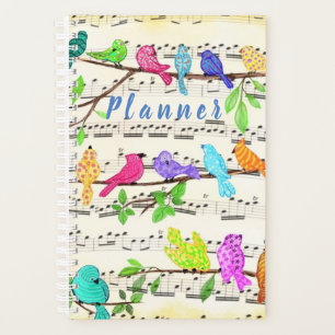 Colourful Musical Birds Planner