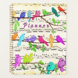 Colourful Musical Birds Planner
