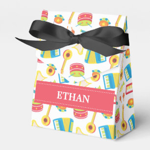 Colourful Musical Instruments Pattern For Kids Favor Box