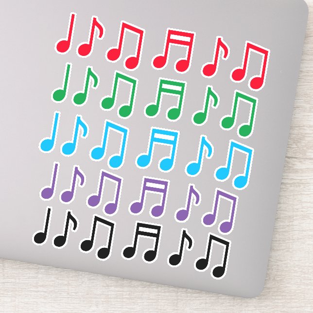 Colourful Musical Note Symbols (Detail)
