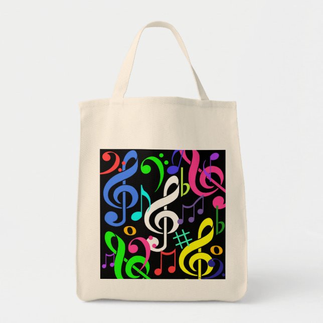 Colourful Musical Notes Bag (Front)