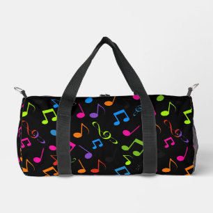 Colourful Musical Notes Design Duffel Bag
