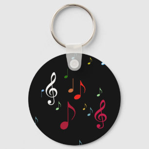 colourful musical notes keychain