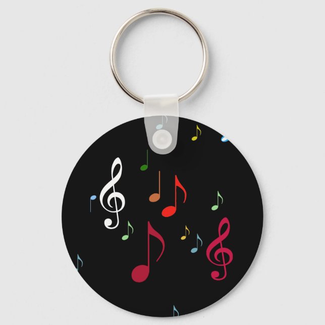 colourful musical notes keychain (Front)