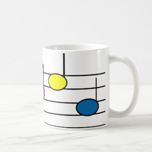 Colourful Musical Notes Modern Pattern Coffee Mug
