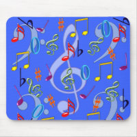 Colourful Musical Notes Mousepad II