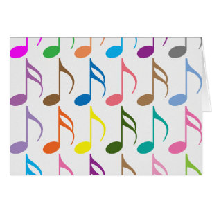 Colourful musical notes pattern