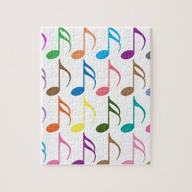 Colourful musical notes pattern jigsaw puzzle (Vertical)