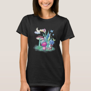 Colourful Mycology Mushrooms caterpillar Mushroom T-Shirt