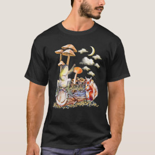 Colourful Mycology Mushrooms Frogs And Mushroom co T-Shirt