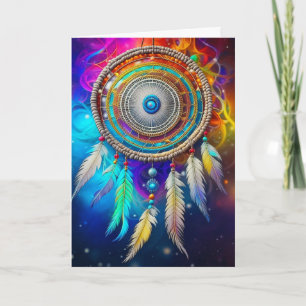 Colourful Mystical Dreamcatcher Happy Birthday Card