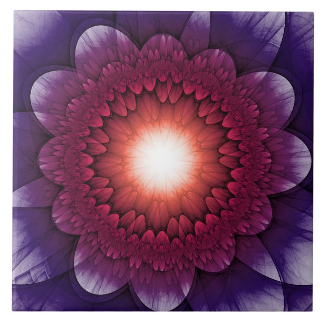 Colourful mystical floral ornament  tile (Front)