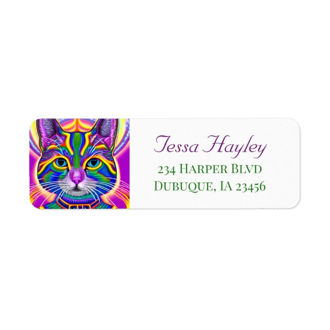 Colourful Mystical Spiritual Cat (Front)