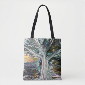 Colourful Mystical Tree Tote Bag