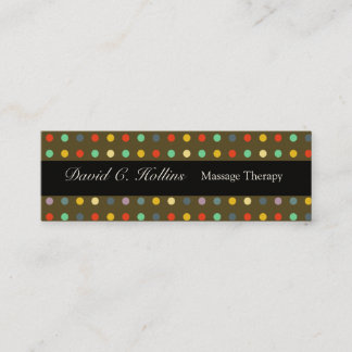 Colourful N Dotted Pattern Personal Care Mini Business Card