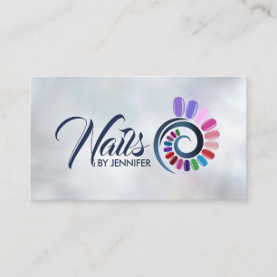 Colourful Nails Spiral Appointment Business Card